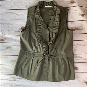 Tahari Sleeveless Ruffle Blouse